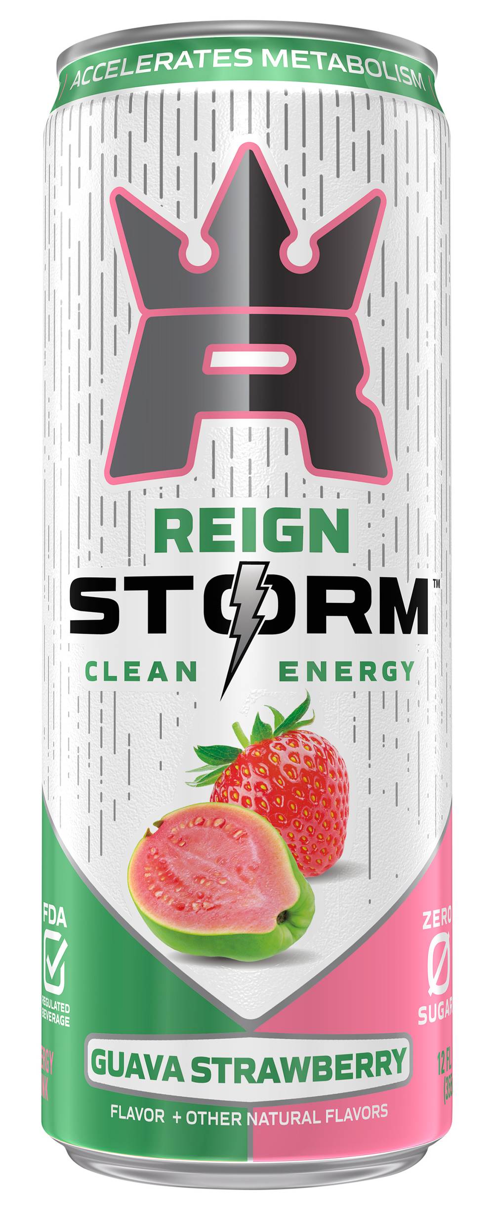 Reign Storm Clean Energy Drink, Guava-Strawberry (12 fl oz)